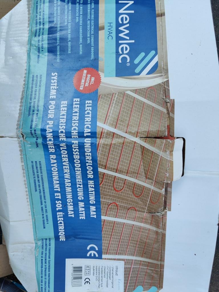Newlec HVAC Elektrische Vloerverwarmingsmat, Doe-het-zelf en Verbouw, Ophalen of Verzenden