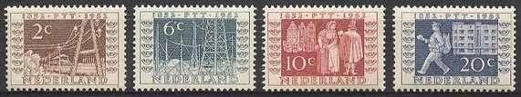 Nederland NVPH nr 592/5 postfris ITEP 1952, Postzegels en Munten, Postzegels | Nederland, Ophalen of Verzenden, Na 1940, Postfris