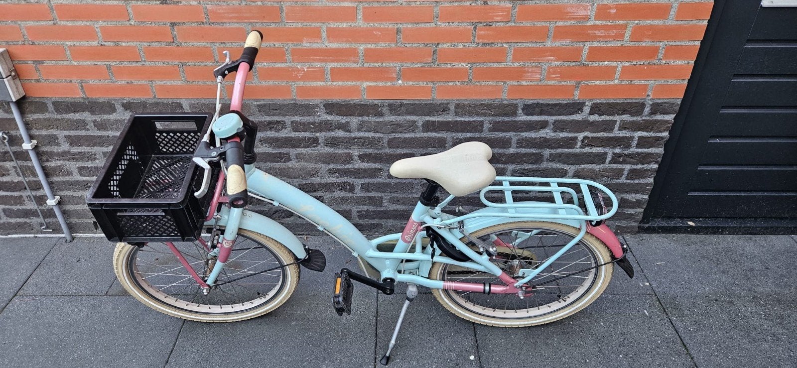 Meisjesfiets 20 inch, Ophalen, Gebruikt, Velgrem, Handrem