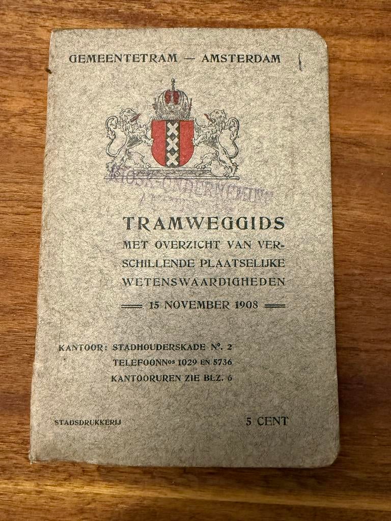 Oude Tramweggids Amsterdam & ESM Spoorweg Maatschappij, Ophalen of Verzenden, Gelezen