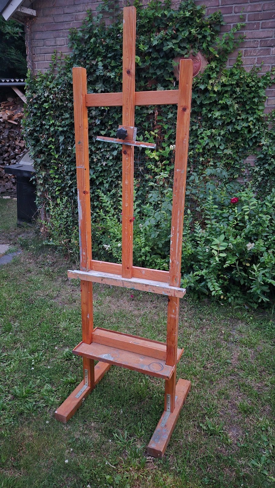 Houten schildersezel, stevig en verstelbaar, Ophalen, Gebruikt, Ezel