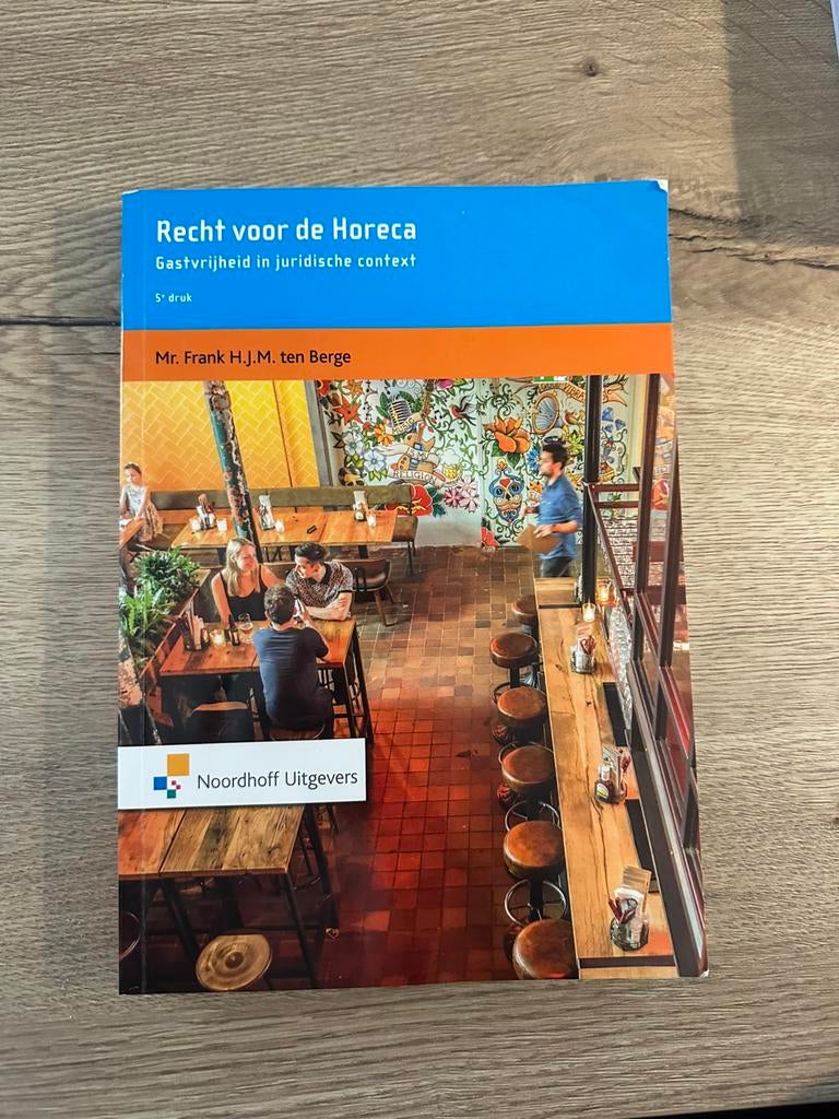 Recht voor de horeca, Ophalen of Verzenden, Zo goed als nieuw, Overige niveaus