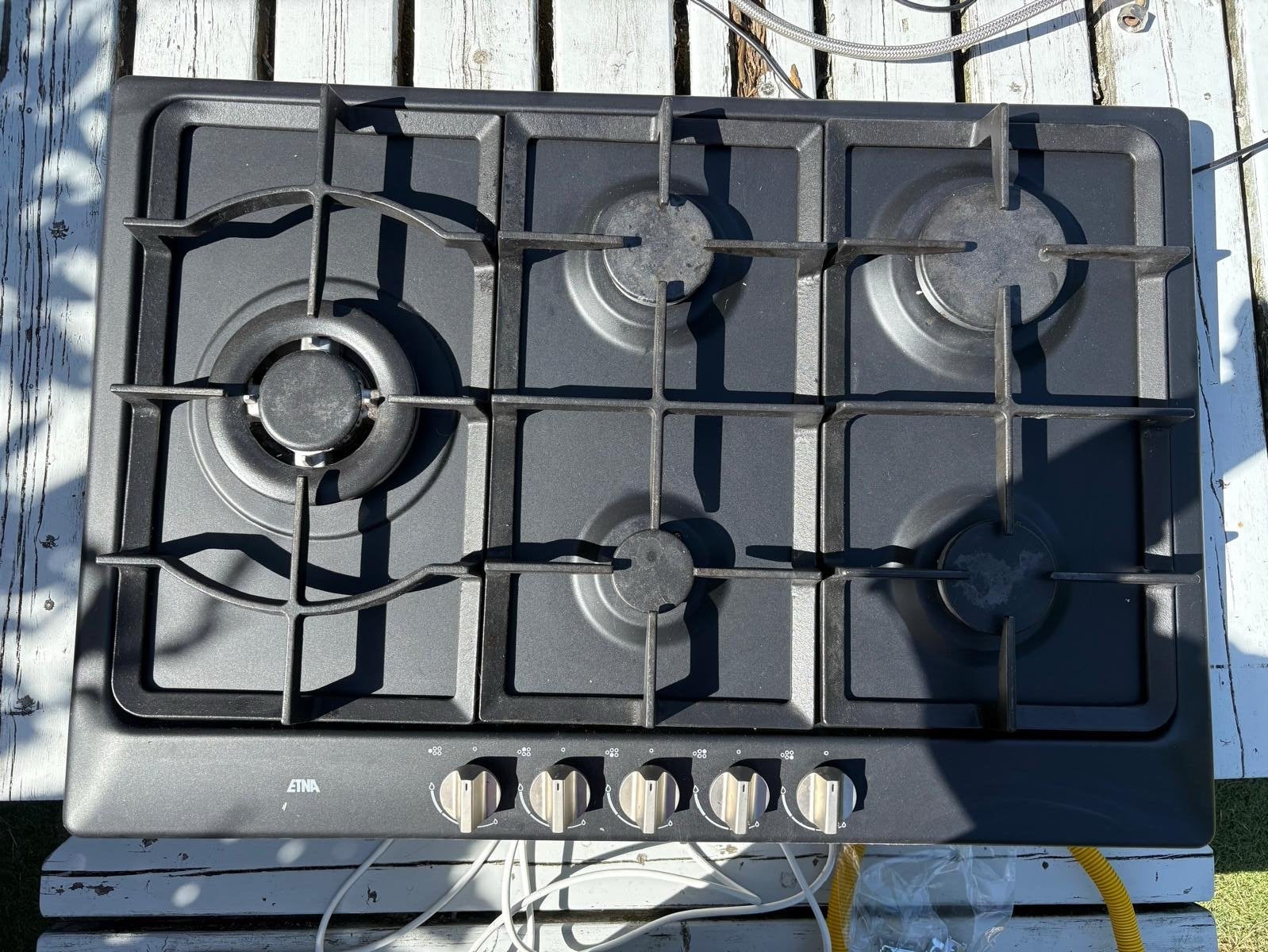 Etna KG775ZTA Gaskookplaat - 75 cm breed, Witgoed en Apparatuur, Kookplaten, Ophalen, Gebruikt, Inbouw, Gas