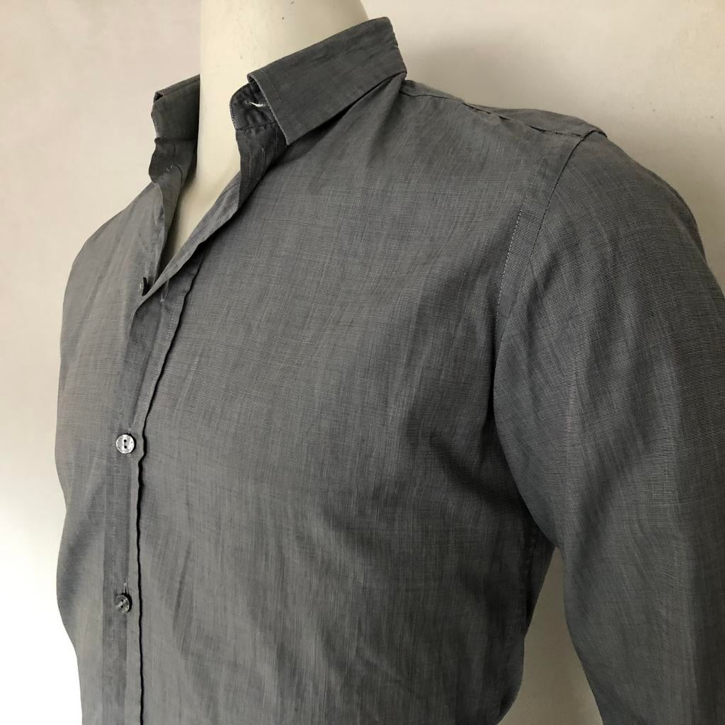 Dolce & Gabbana shirt - overhemd - shine grey cotton - heren, Verzenden, Gedragen, Grijs, Halswijdte 39/40 (M)