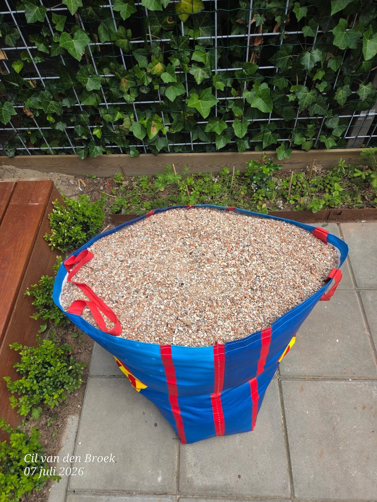 Schelpengrint-kippengrit grote bigshopper vol, Tuin en Terras, Ophalen, Gebruikt, Overige typen