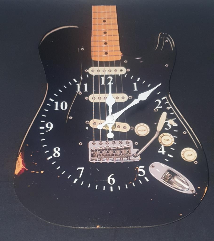 Unieke Gitaar Wandklok, Ophalen of Verzenden, Nieuw, Wandklok