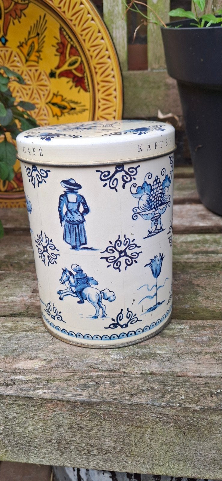 Vintage Hoffmann koffieblik uit Zwitserland, Ophalen of Verzenden, Zo goed als nieuw, Overige