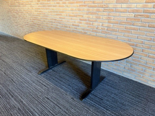 Lensvelt vergadertafel – 200 x 100 cm–in hoogte verstelbaar, Huis en Inrichting, Tafels | Eettafels, Gebruikt, 100 tot 150 cm