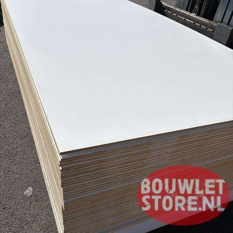 Multiplex 15 mm | Duraprime paint wit | WBP | 2500x1220mm, Doe-het-zelf en Verbouw, Niet ingevuld, Multiplex, Minder dan 20 mm