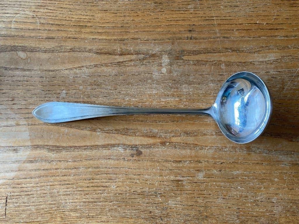 Vintage Sola GZ soeplepel soep opscheplepel puntfilet 430, Antiek en Kunst, Antiek | Bestek, Ophalen of Verzenden