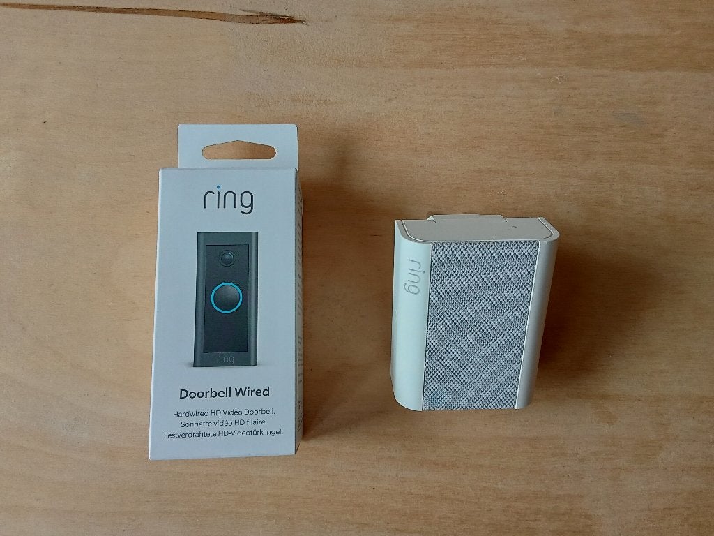 Ring deurbel bedraad met chime en beltrafo, Ophalen of Verzenden, Bewegingsdetectiesensor, Gebruikt, Bedraad