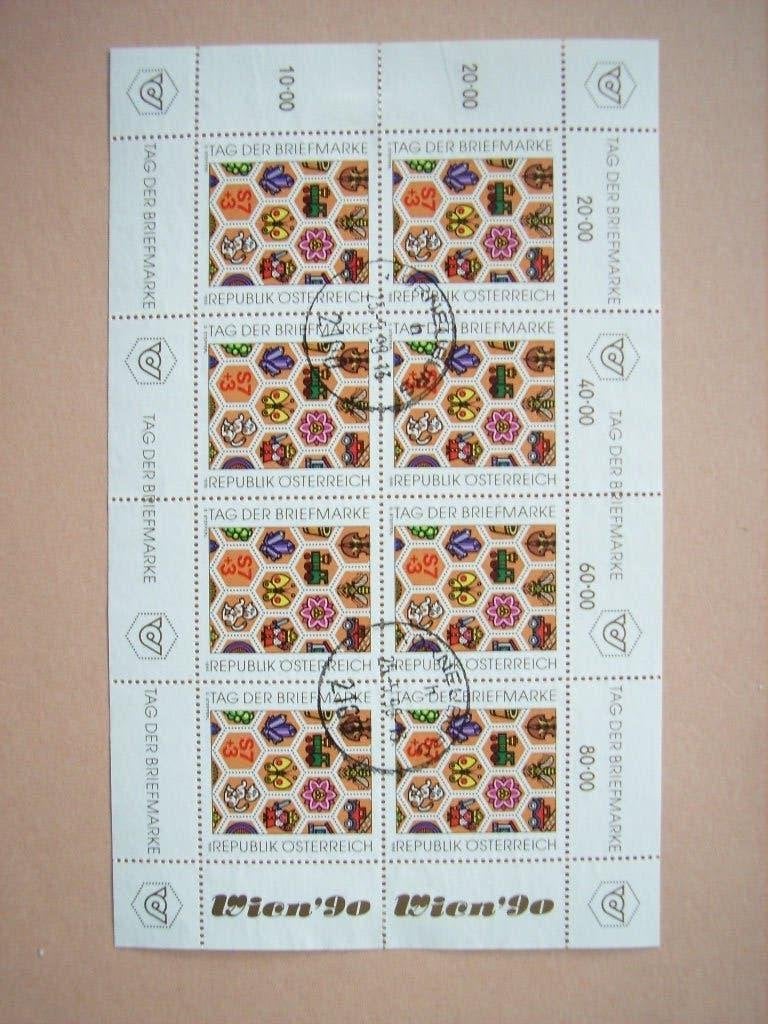 WM   Oostenrijk Blok 1990, Ophalen of Verzenden, Gestempeld