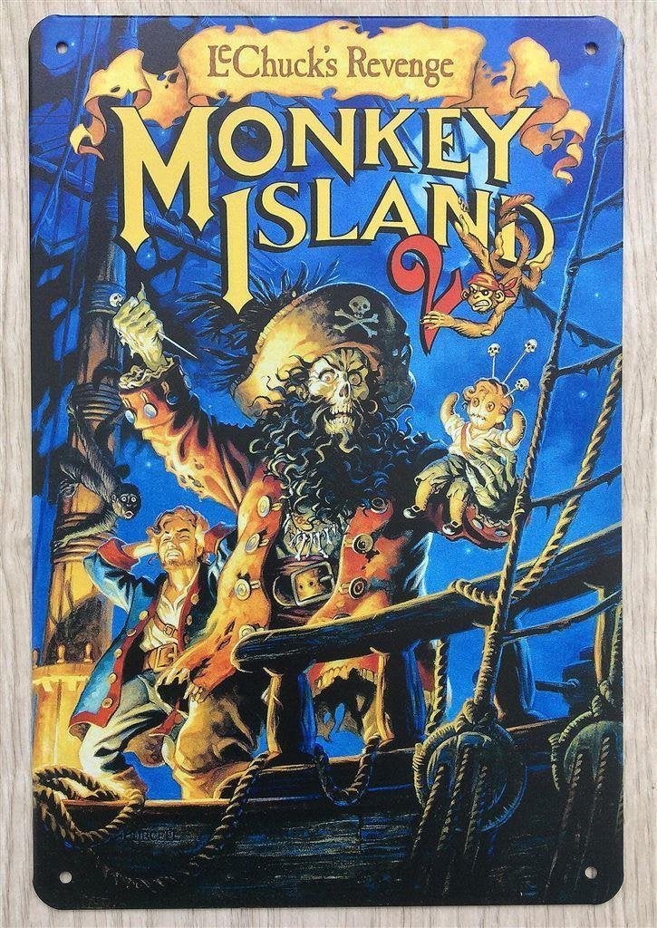 The Secret of monkey island 2 pc Metalen Wandbord, Avontuur en Actie, Verzenden, 1 speler, Nieuw