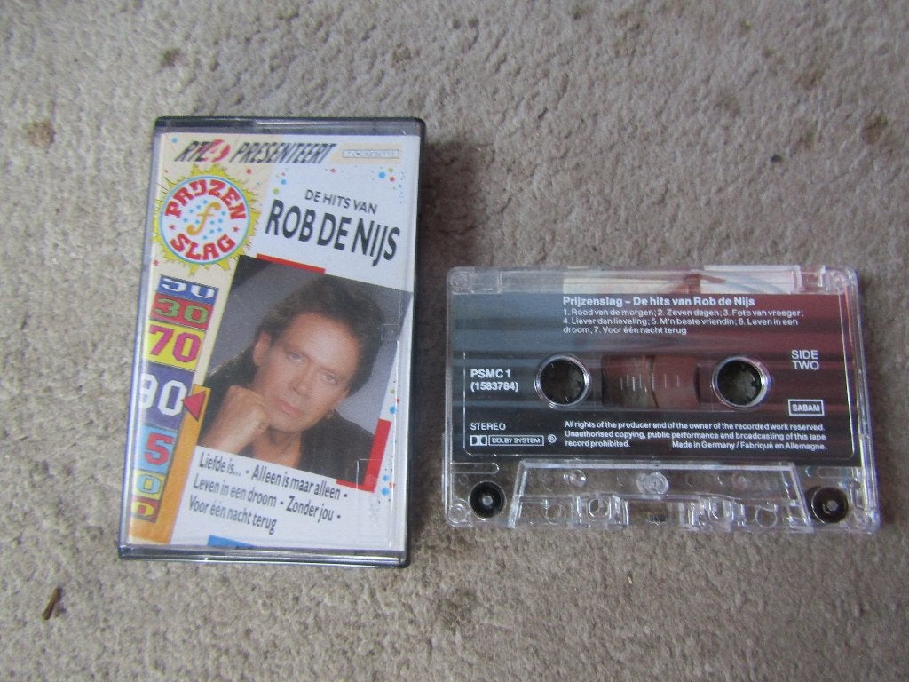 Cassette: De hits van Rob de Nijs, Cd's en Dvd's, Gebruikt, 1 bandje, Ophalen of Verzenden, Origineel