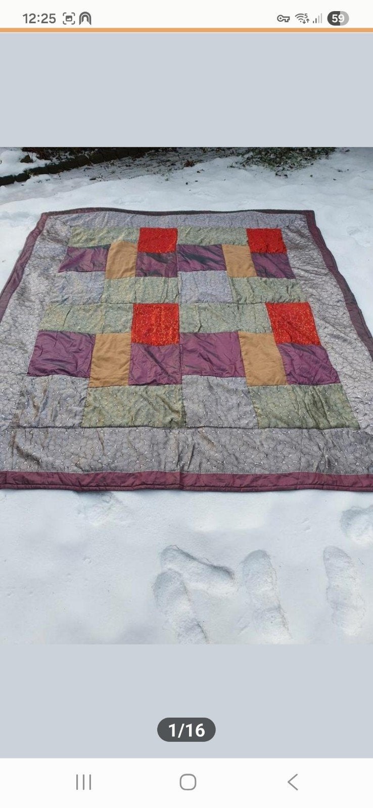 Grote plate/patchwork kleed/patchwork deken, Ophalen of Verzenden, Zo goed als nieuw