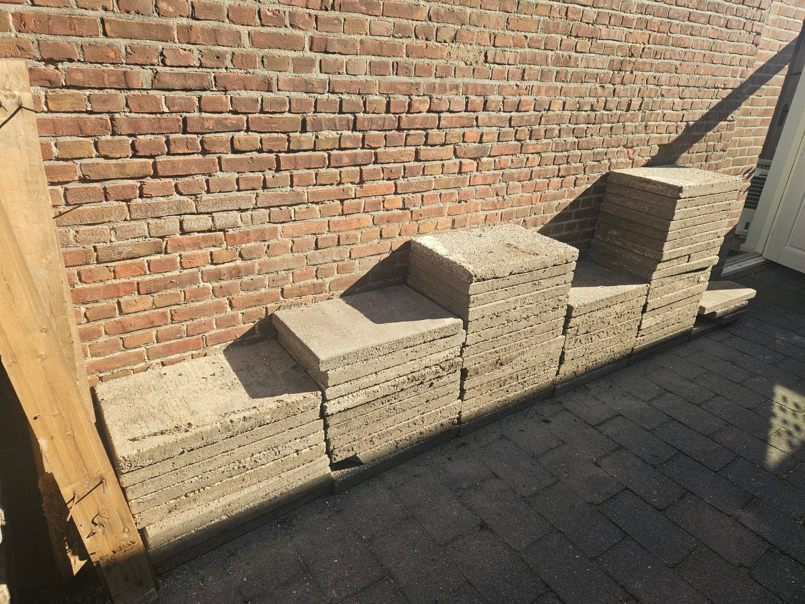 grint tegels/beton tegels, Tuin en Terras, Ophalen, Gebruikt, Beton, Terrastegels