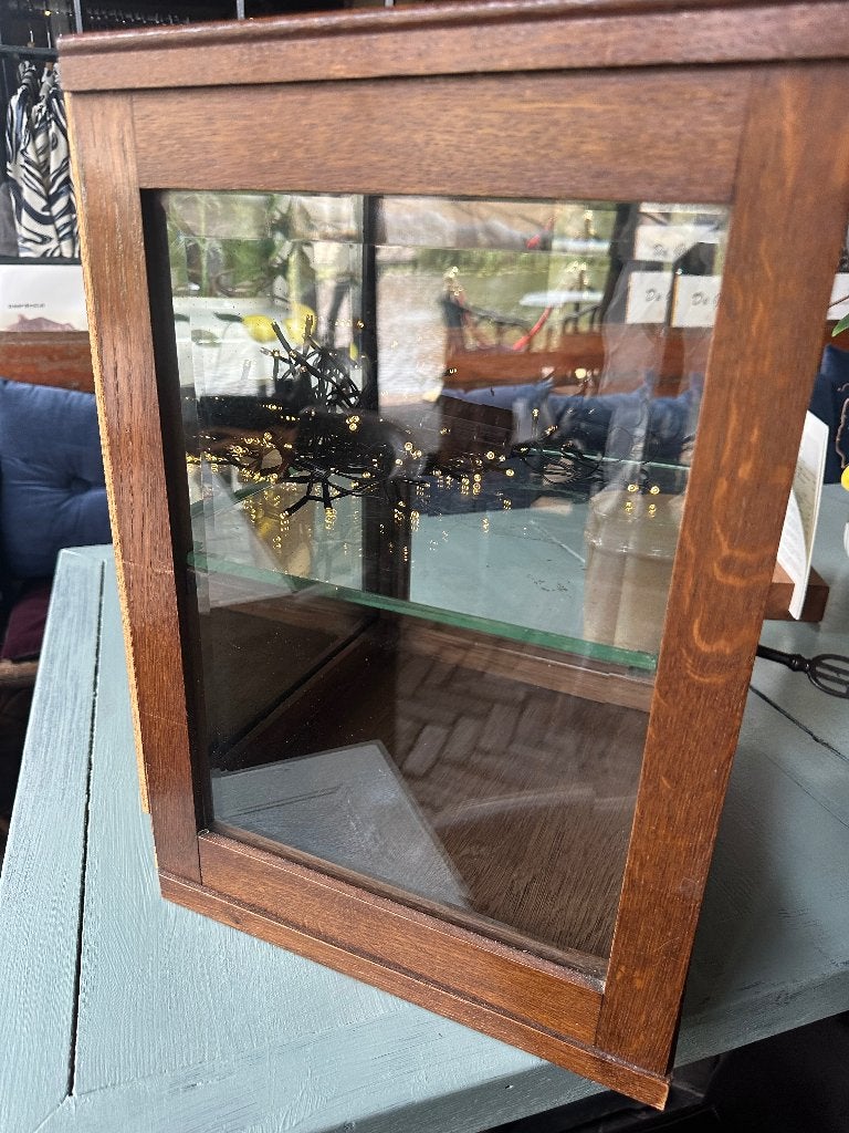 Oud Vitrine kastje, Huis en Inrichting, Kasten | Vitrinekasten, Ophalen, 25 tot 50 cm, 50 tot 100 cm, Minder dan 100 cm