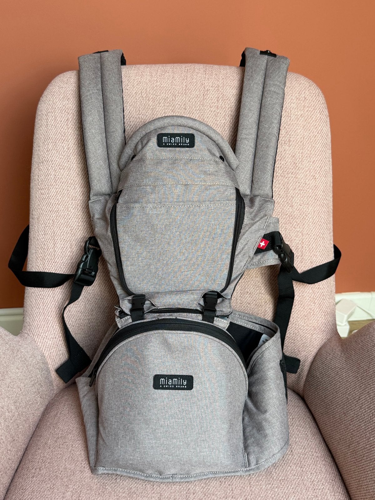 MiaMily draagzak / Baby Carrier, Zo goed als nieuw, Buik, Rug of Zij, Draagzak, Ophalen
