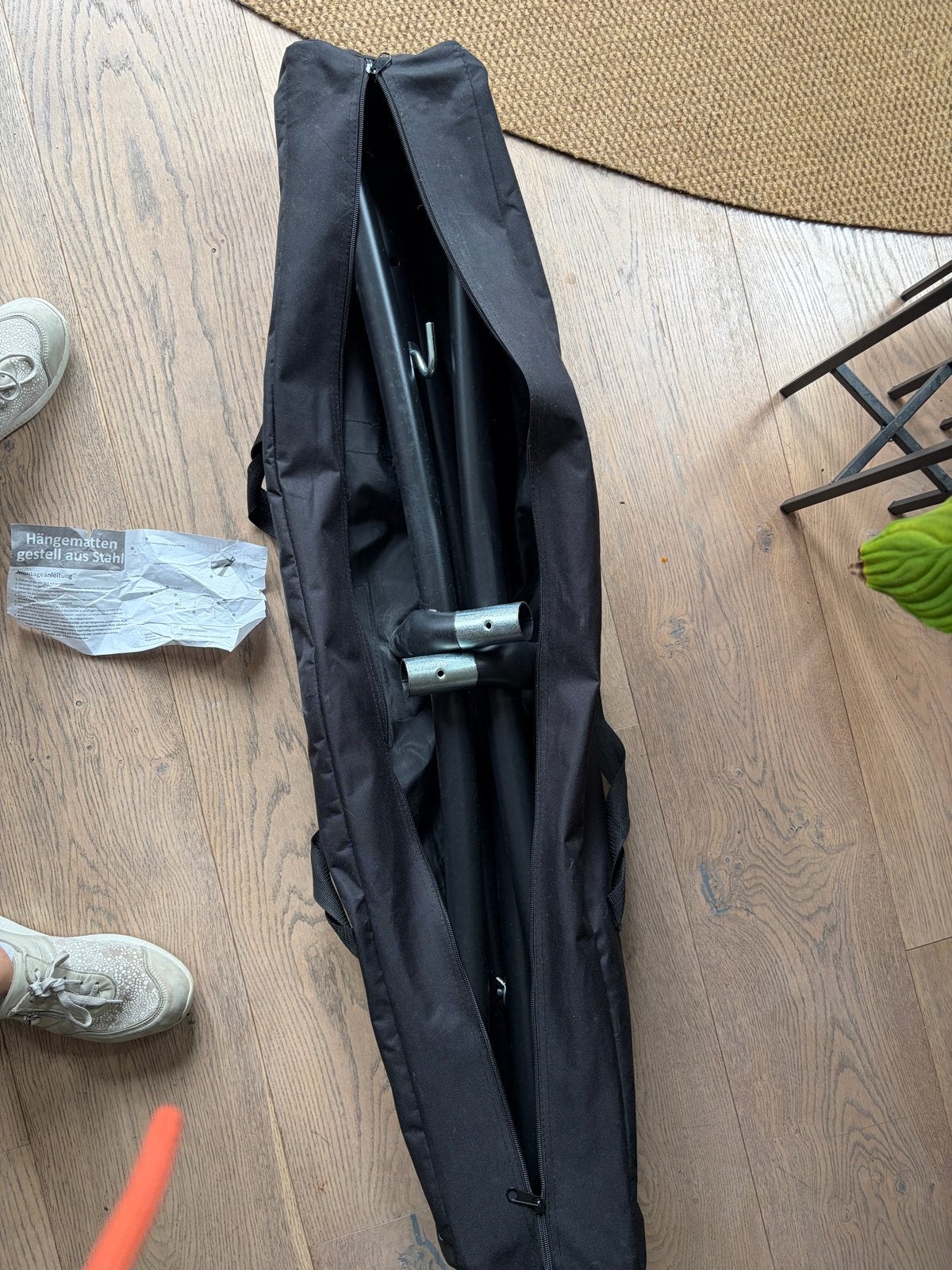 NIEUWstaat: Hangmat standaard, Tuin en Terras, Binnen, Ophalen of Verzenden, Zo goed als nieuw, Met standaard