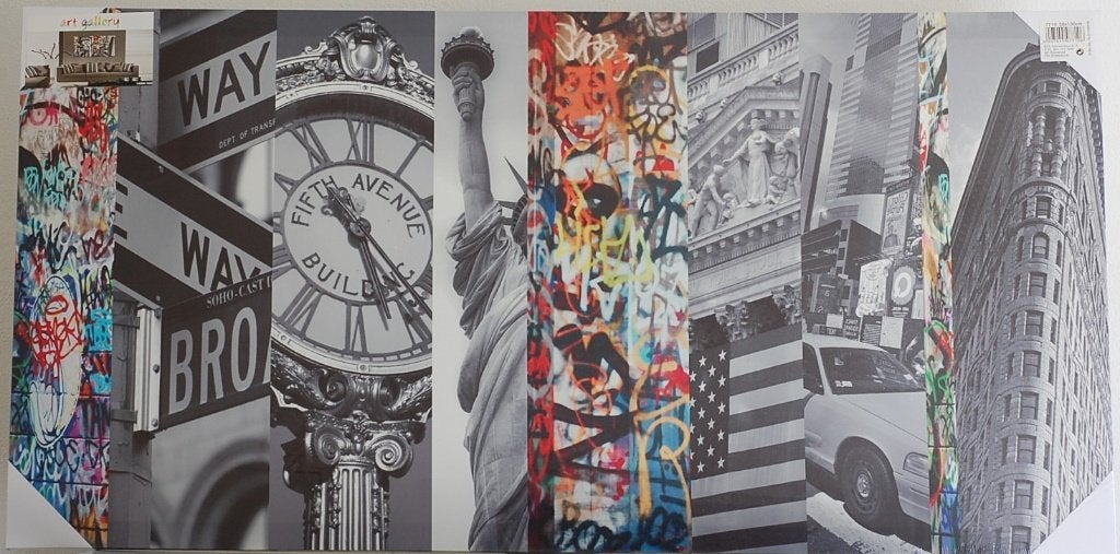 Nieuw: New York City Canvas  - Modern & Kleurrijk, Ophalen, Art Gallery, 50 tot 75 cm, Onbekend