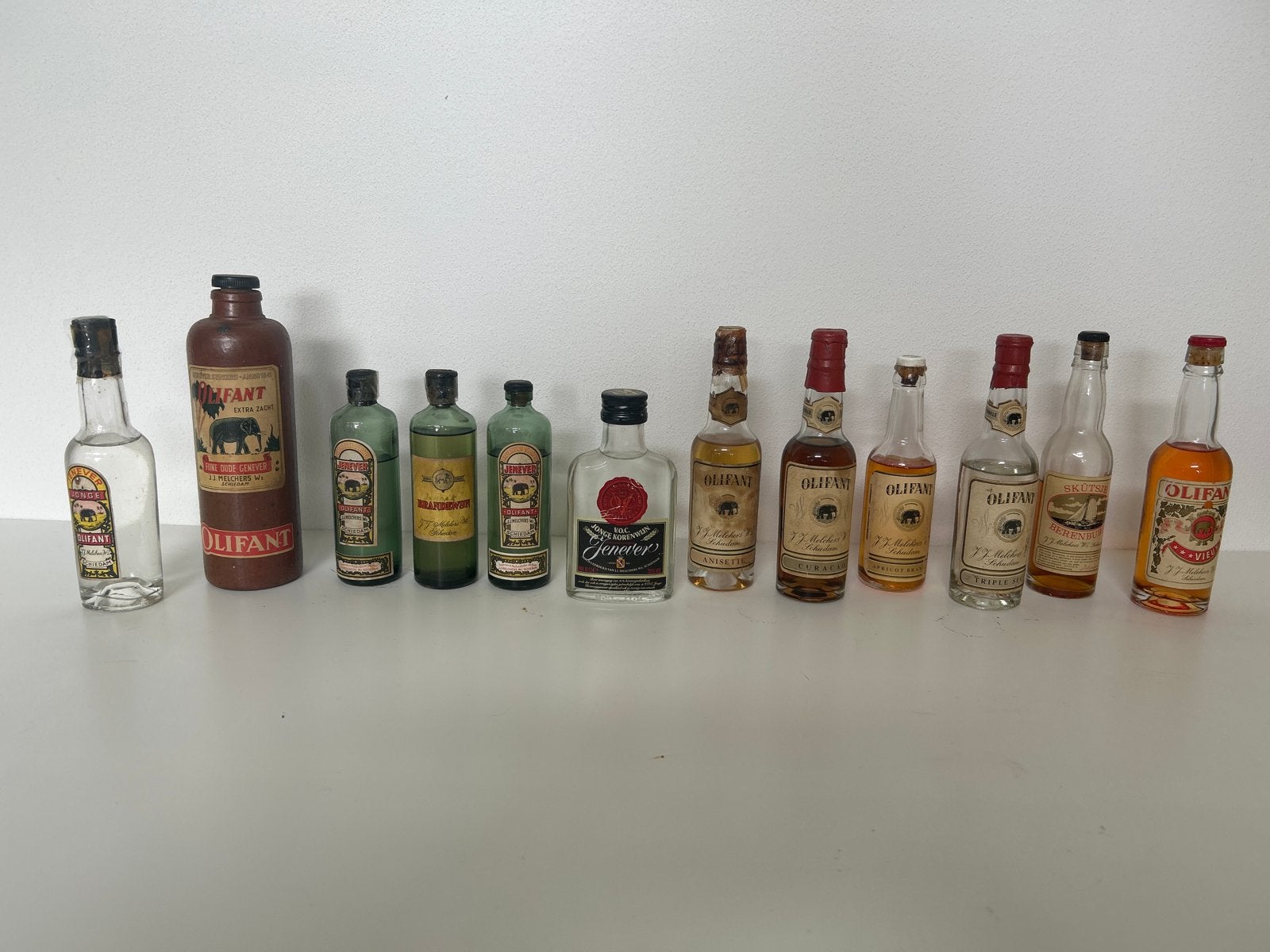 12x Zeer Oude Drankminiaturen Flesjes J.J. Melchers Wz, Antiek en Kunst, Ophalen of Verzenden