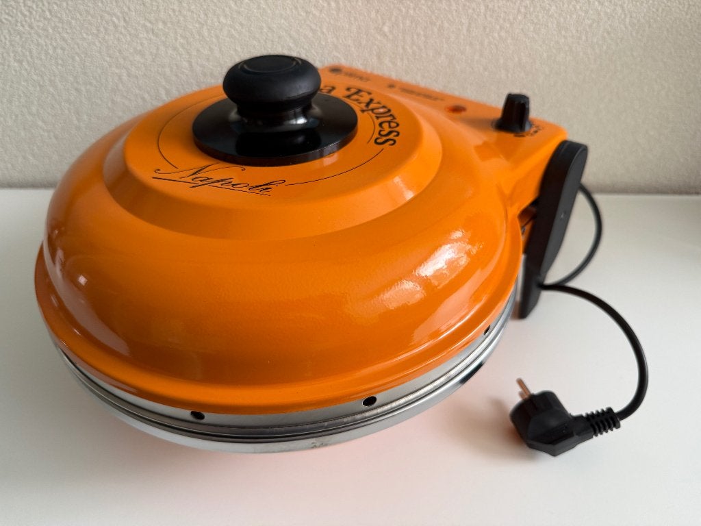 Optima Pizza Express Napoli elektrische pizzaoven (oranje), Minder dan 45 cm, Gebruikt, Minder dan 45 cm, Pizzaoven