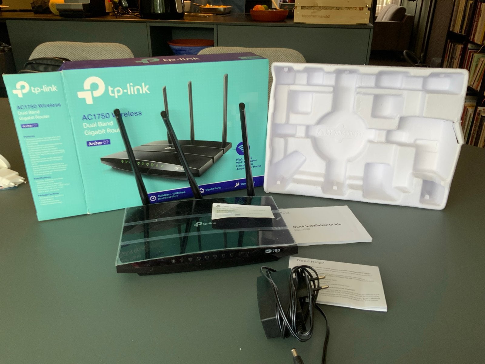 TP-Link Archer C7 AC1750 Dual Band Gigabit Router, Computers en Software, Routers en Modems, Ophalen of Verzenden, Zo goed als nieuw