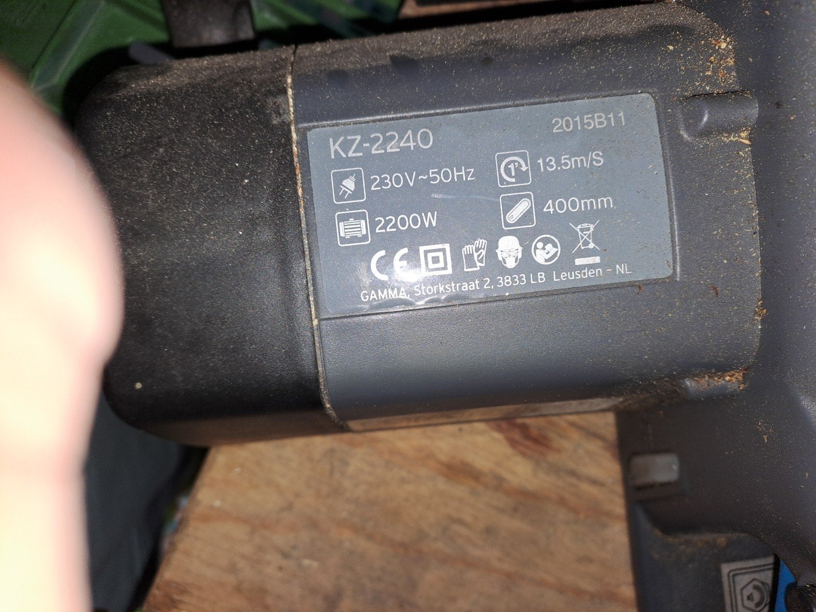 GAMMA Kettingzaag KZ-2240 - 2200W, Ophalen, Gebruikt, 70 mm of meer, Kettingzaag