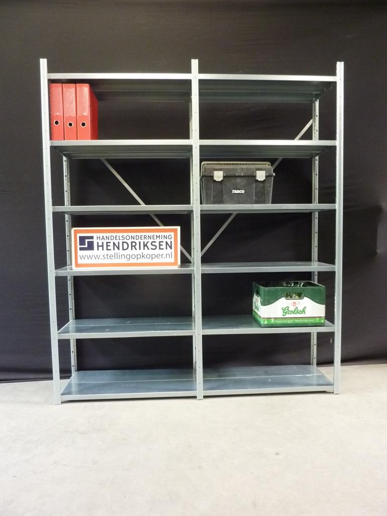 ZGAN stalen stelling / opbergrek 174x40x200 legbordstelling, Handelsonderneming Hendriksen, Ophalen of Verzenden, Zo goed als nieuw
