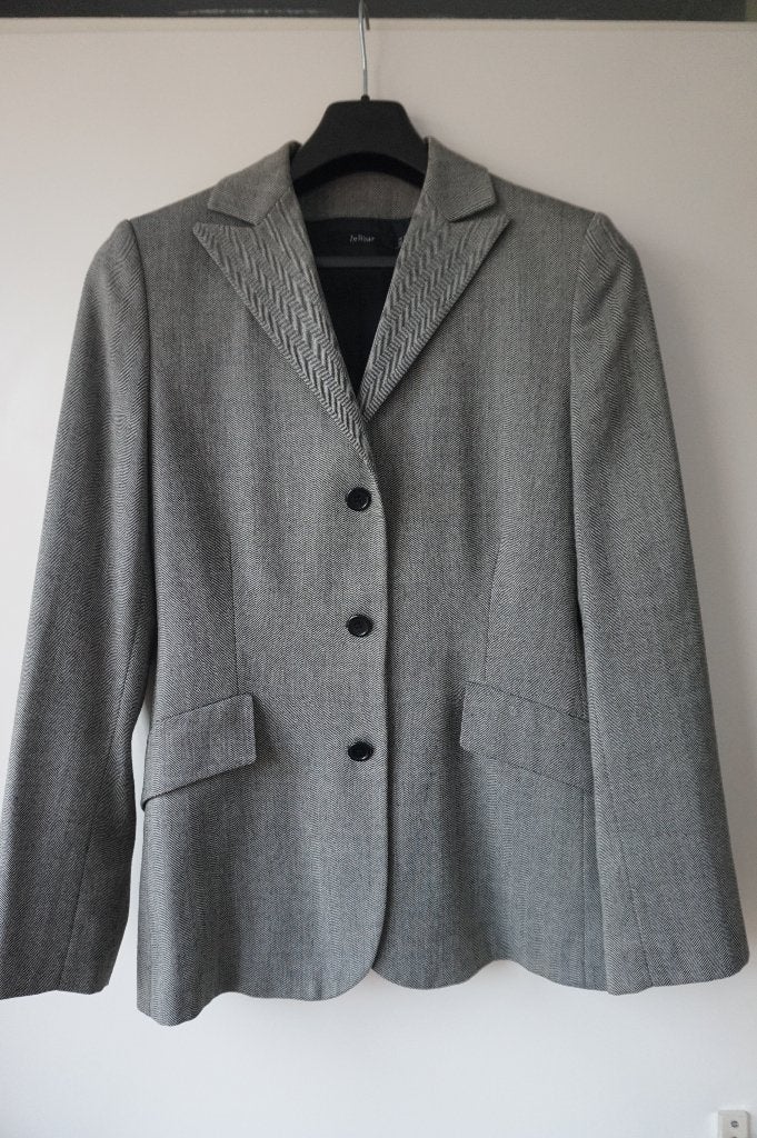 InWear net grijs jasje blazer colbert visgraat mt 38 In Wear, Maat 38/40 (M), Ophalen of Verzenden, Zo goed als nieuw, Jasje
