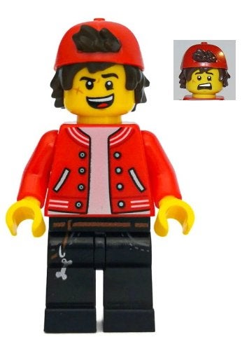 LEGO Hidden Side hs047 Jack Davids - Red Jacket with Backwar, Gebruikt, Overige thema's, Lego, Ophalen of Verzenden