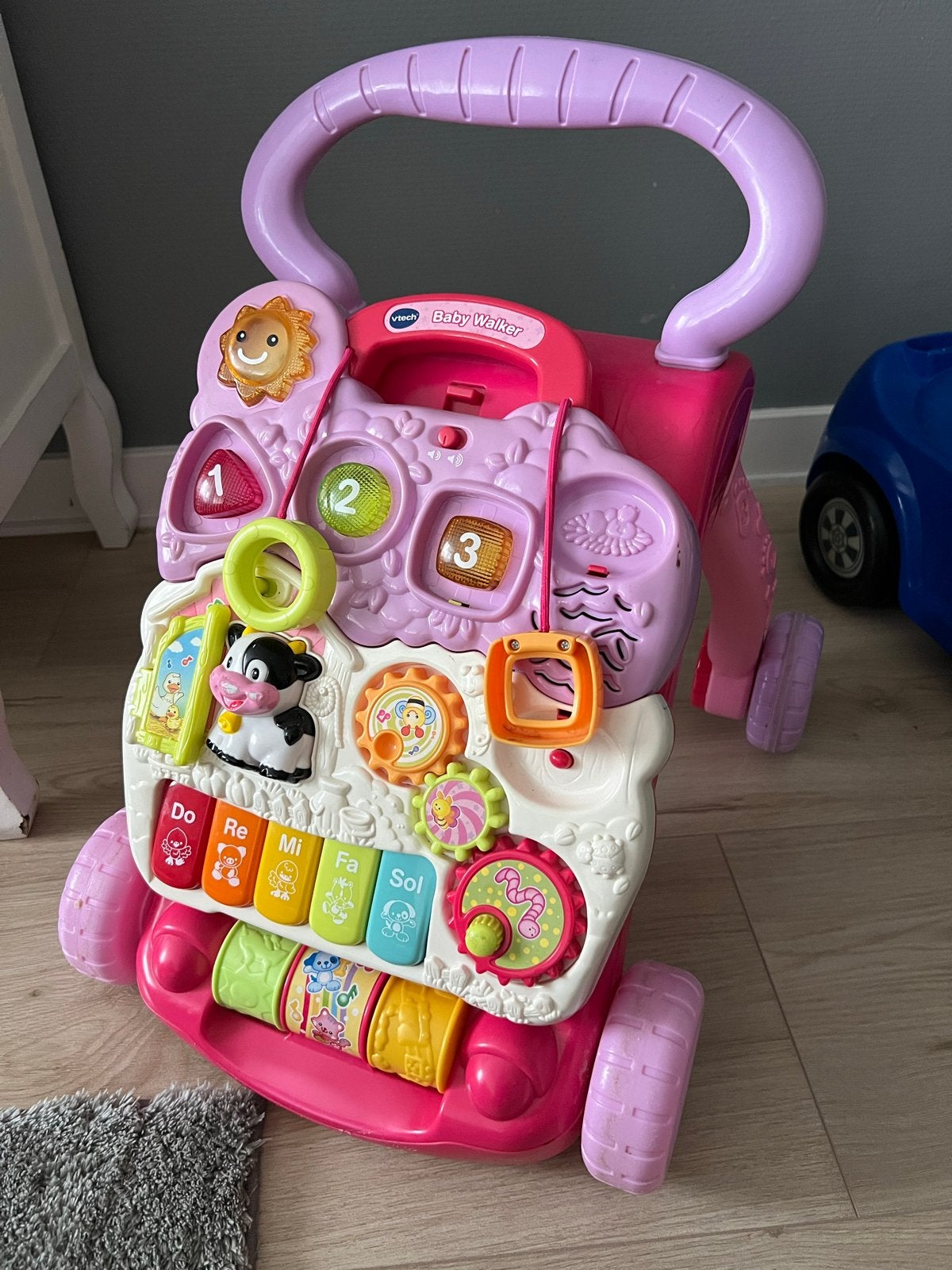 VTech Baby Walker - Roze loopwagen met activiteitenpaneel, Ophalen of Verzenden, Gebruikt, Overige typen, Met licht