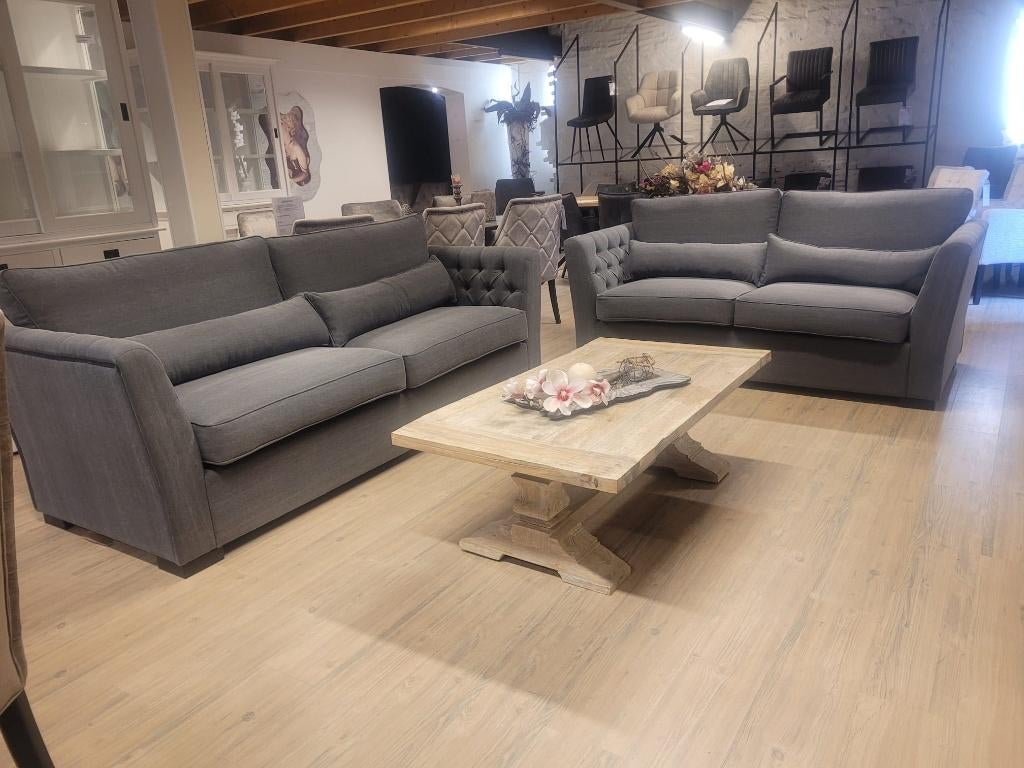 OPRUIMING Bank Bankstel Claudia 3+2.5 Zits €1739 NU €1350 (1, Nieuw, 75 tot 100 cm, Ophalen of Verzenden, Vierpersoons of meer