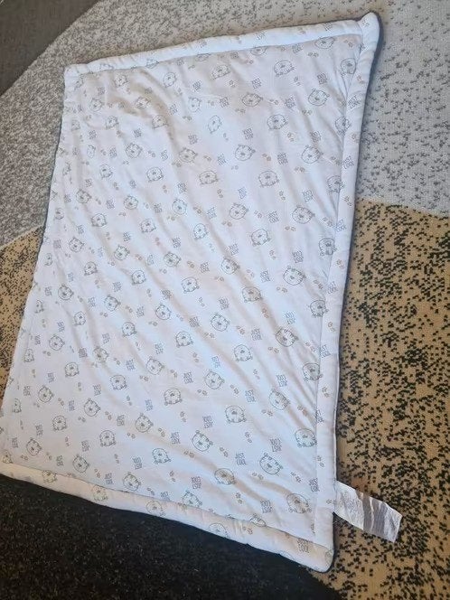 Boxkleed 2 kanten met tijgers en wit met blauw, Kinderen en Baby's, Onbekend, Ophalen of Verzenden, Zo goed als nieuw, Ergee