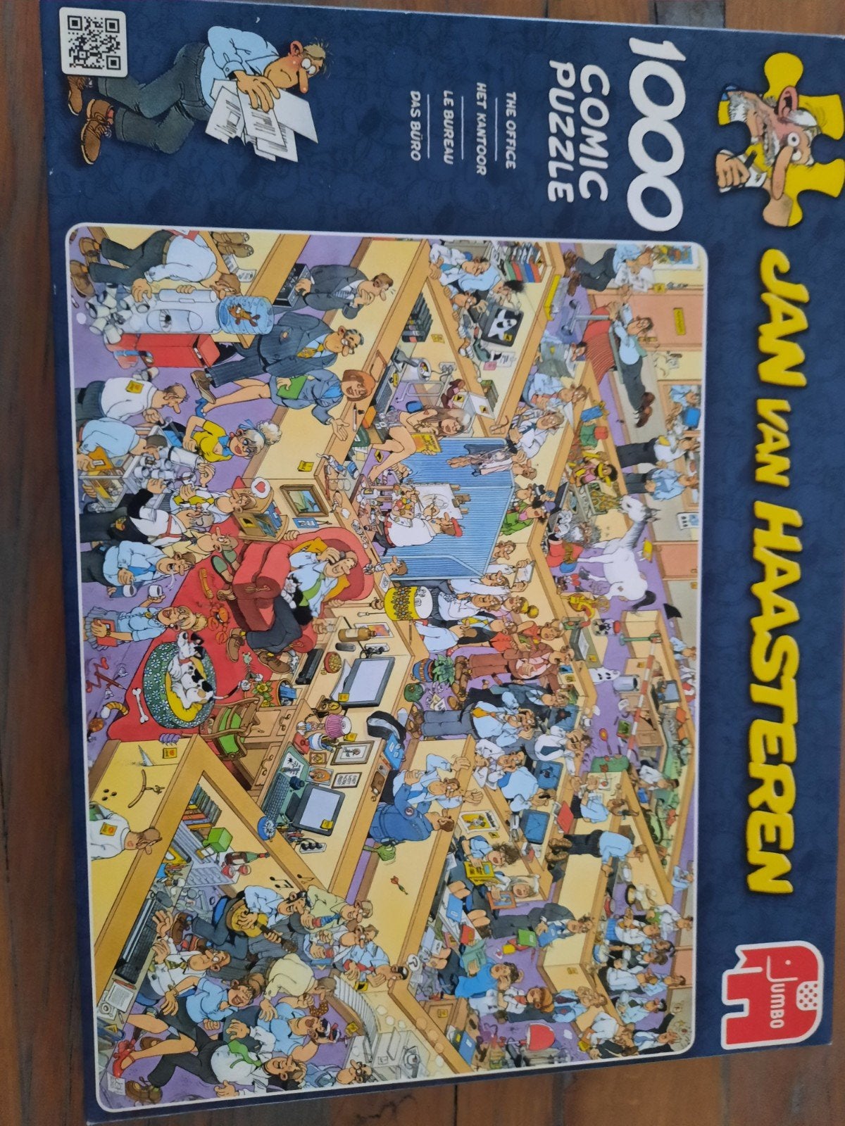 The office Jan van Haasteren puzzel 1000 stukjes compleet, Ophalen, 500 t/m 1500 stukjes, Zo goed als nieuw, Legpuzzel