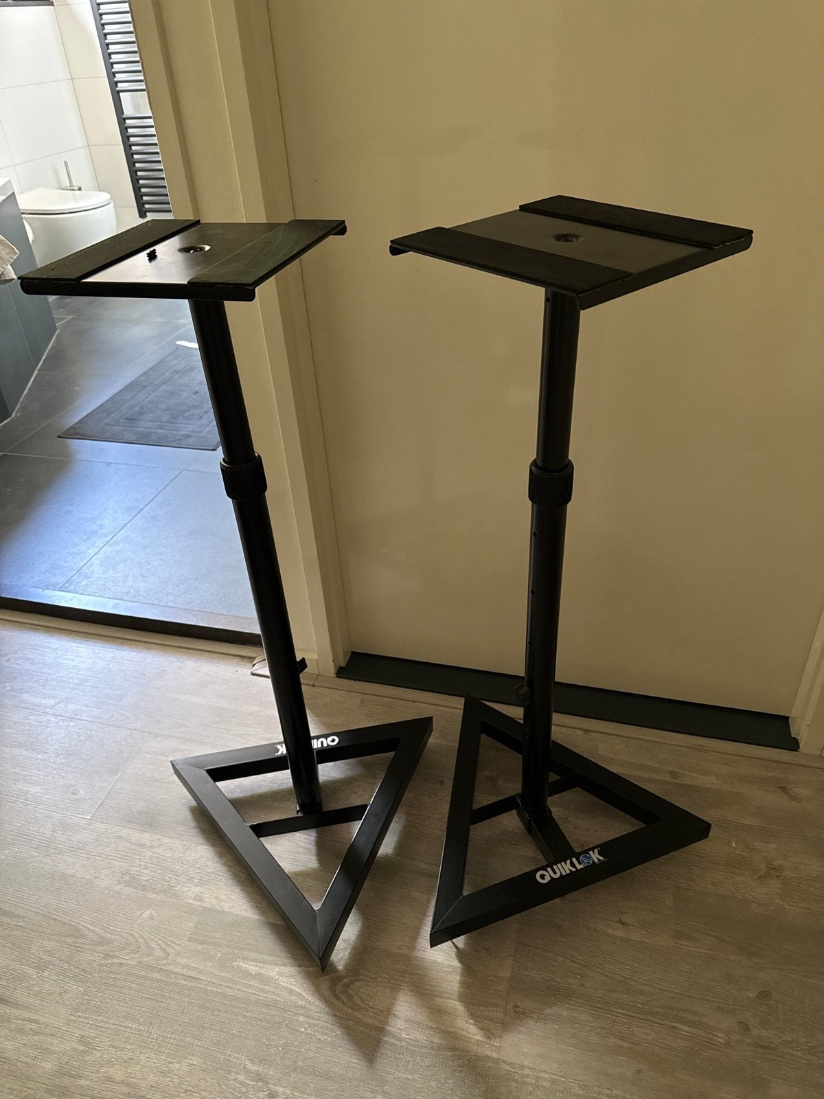 Quiklok monitor standaards - Set van 2, Ophalen, Gebruikt, Instrumentstandaard, Speaker