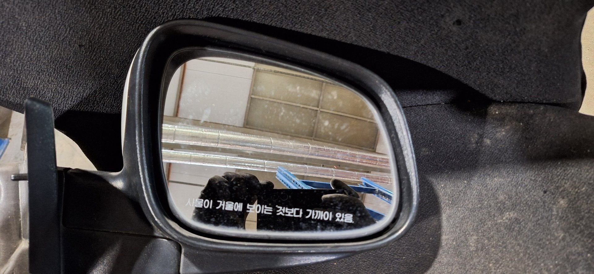 Chevrolet Spark (M300) Buitenspiegel Rechts Wit / Mat Zwart, Gebruikt, -, -, Ophalen of Verzenden