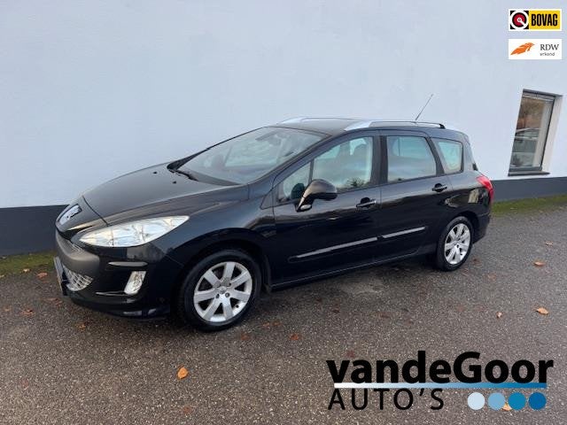 Peugeot 308 SW 1.6 VTi X-Line, '09, climate- en cruise contr, Auto's, Voorwielaandrijving, Stof, Gebruikt, Zwart