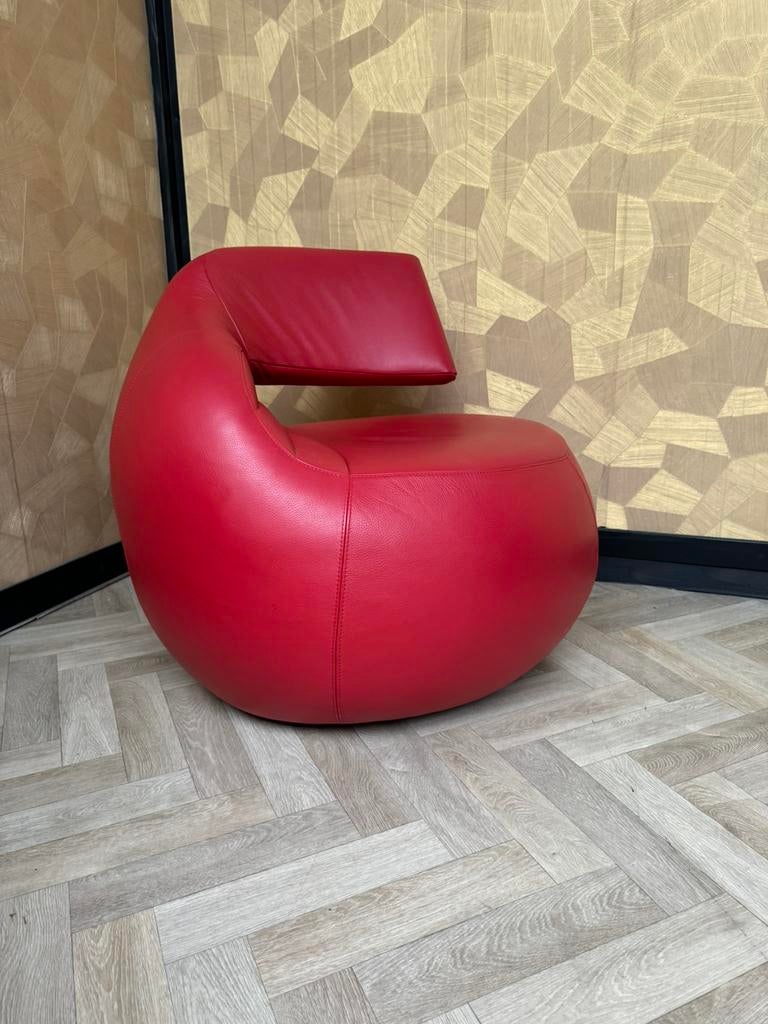 Leolux Gisa Fauteuil, Huis en Inrichting, Fauteuils, Zo goed als nieuw, Leer, 75 tot 100 cm, Ophalen of Verzenden