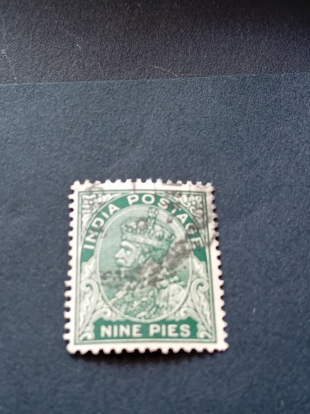 India Postzegel NINE PIES - Koning George V, Ophalen of Verzenden, T/m 1940, Gestempeld