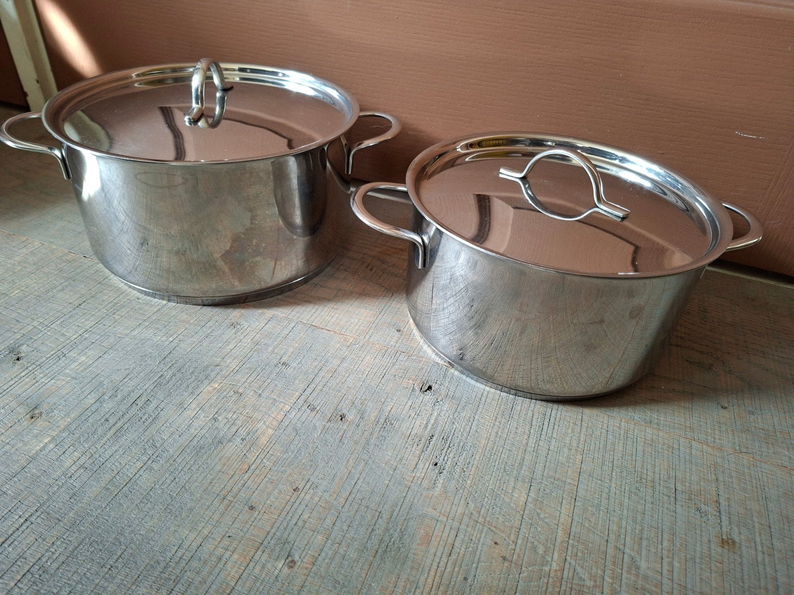 2 pannen van Gero samen 8.95 euro!., Gebruikt, Pannenset, Ophalen of Verzenden, Rvs
