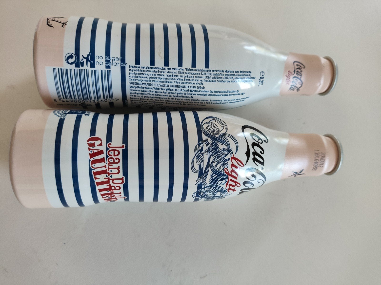 Coca-Cola Light Jean Paul Gaultier Flessen (2 stuks), Ophalen of Verzenden, Zo goed als nieuw