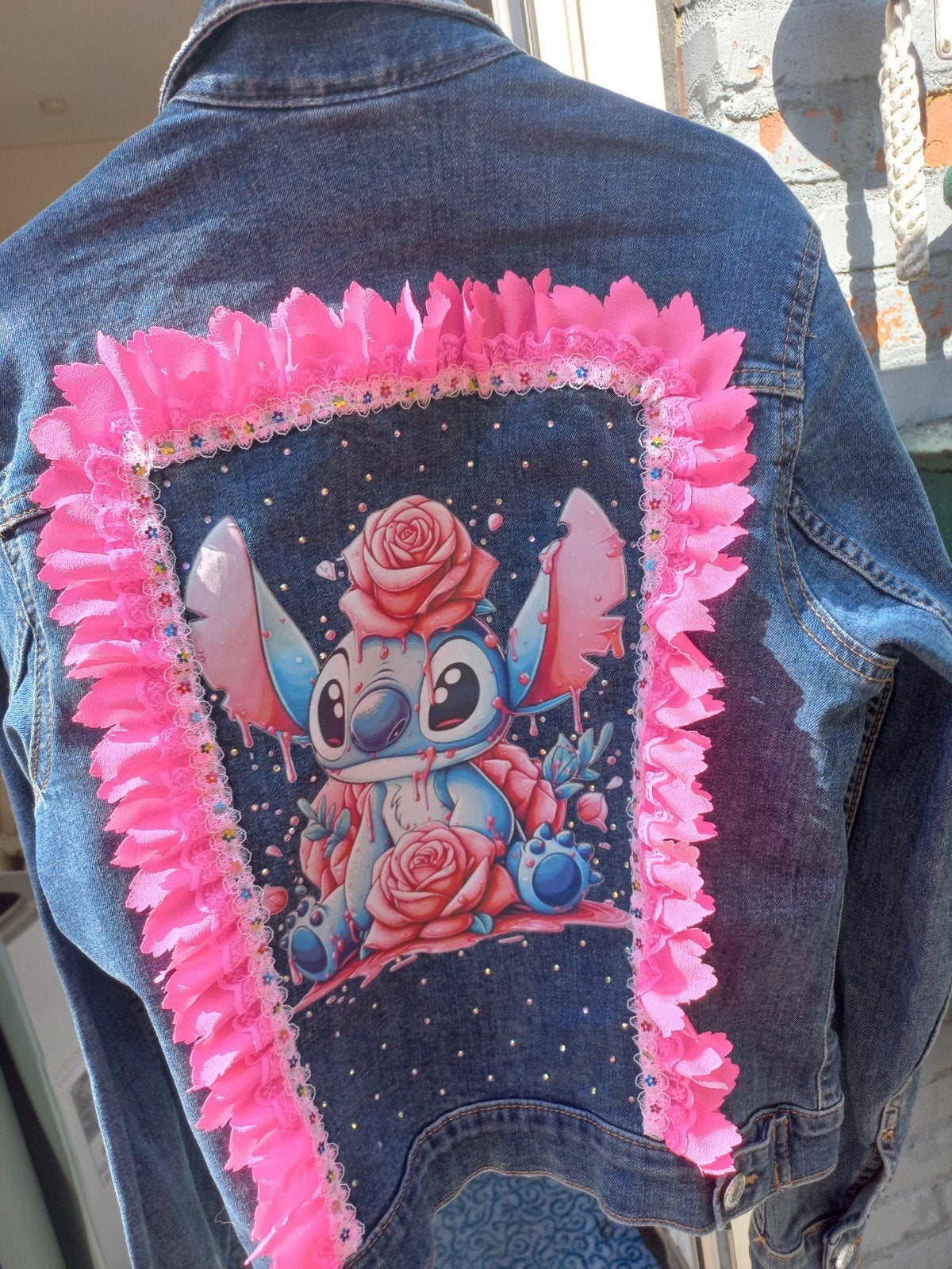 stitch spijkerjas, Ophalen of Verzenden, Zo goed als nieuw, Maat 34 (XS) of kleiner, Blauw