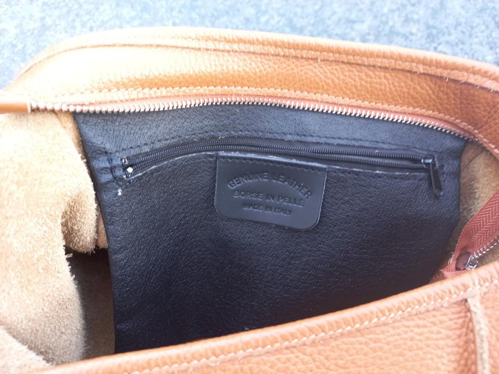 100% lederen  shopper, Ophalen of Verzenden, Zo goed als nieuw, Bruin, Shopper