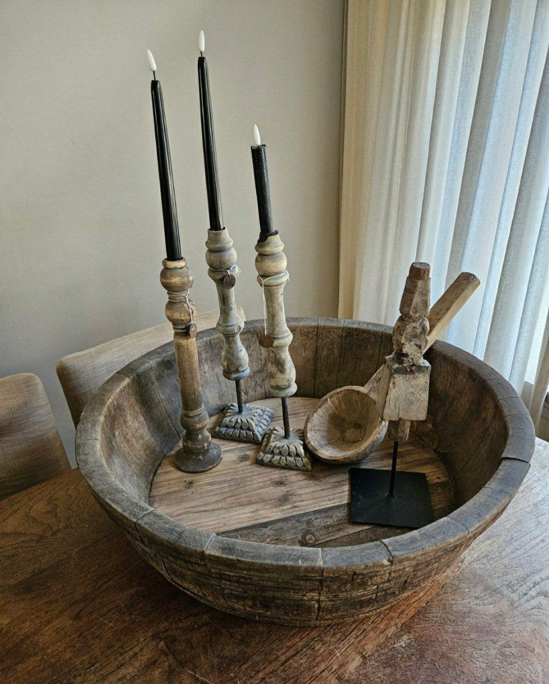 Houten kaasmal  - bak - groot - sober- hout - schaal, Huis en Inrichting, Woonaccessoires | Schalen en Manden, Schaal, Rond, Nieuw