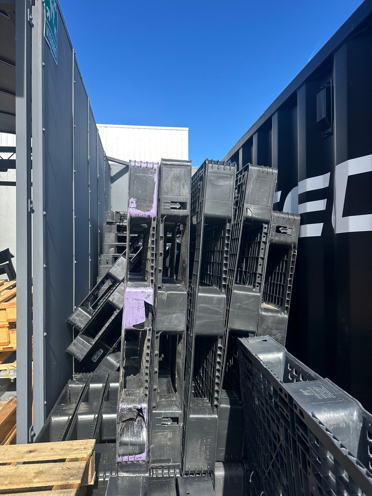 Gebruikte plastic pallets 120x100, Ophalen, Gebruikt, Overige typen, Minder dan 200 cm