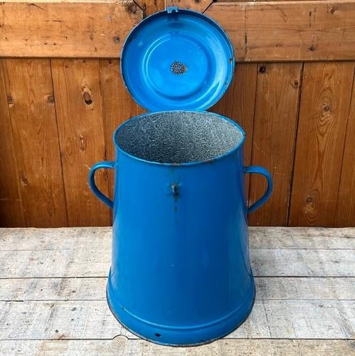 Pot maille 20 l blauw Ø 34,5 cm vetpot reuzelpot origineel, Ophalen of Verzenden