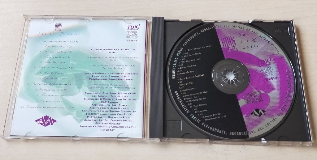 Alan Michael - One For A While CD 1992, Ophalen of Verzenden, Zo goed als nieuw, Pop
