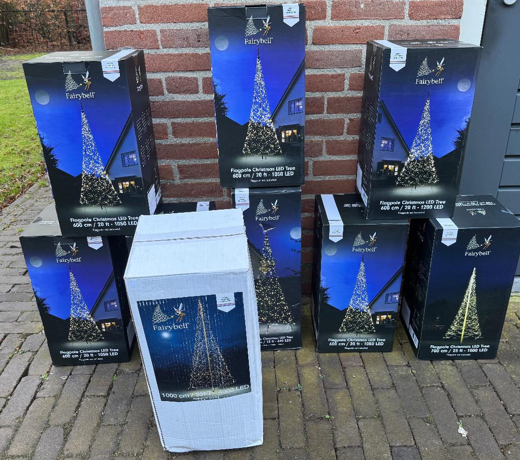 Fairybell mastverlichting 4 tot 10 meter. Moederdag Tip !!, Diversen, Kerst, Ophalen of Verzenden, Nieuw