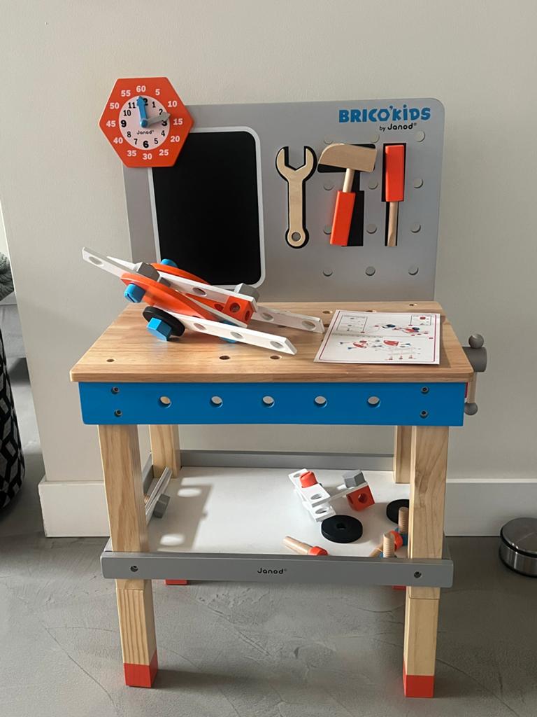 Houten magnetische werkbank van Janod, Kinderen en Baby's, Speelgoed | Houten speelgoed, Ophalen, Zo goed als nieuw, Overige typen